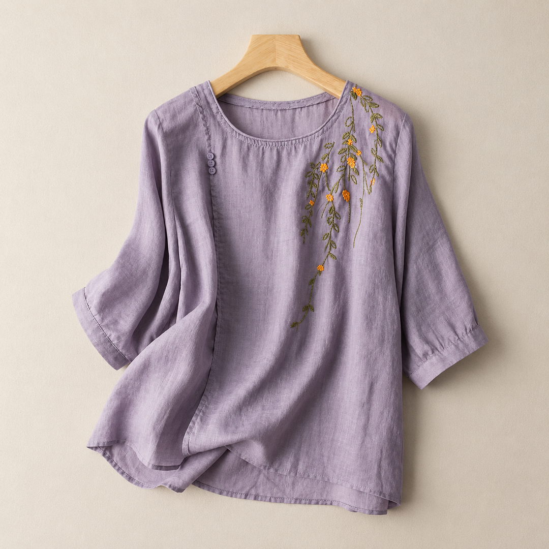 Adeline Cotton Linen Blouse
