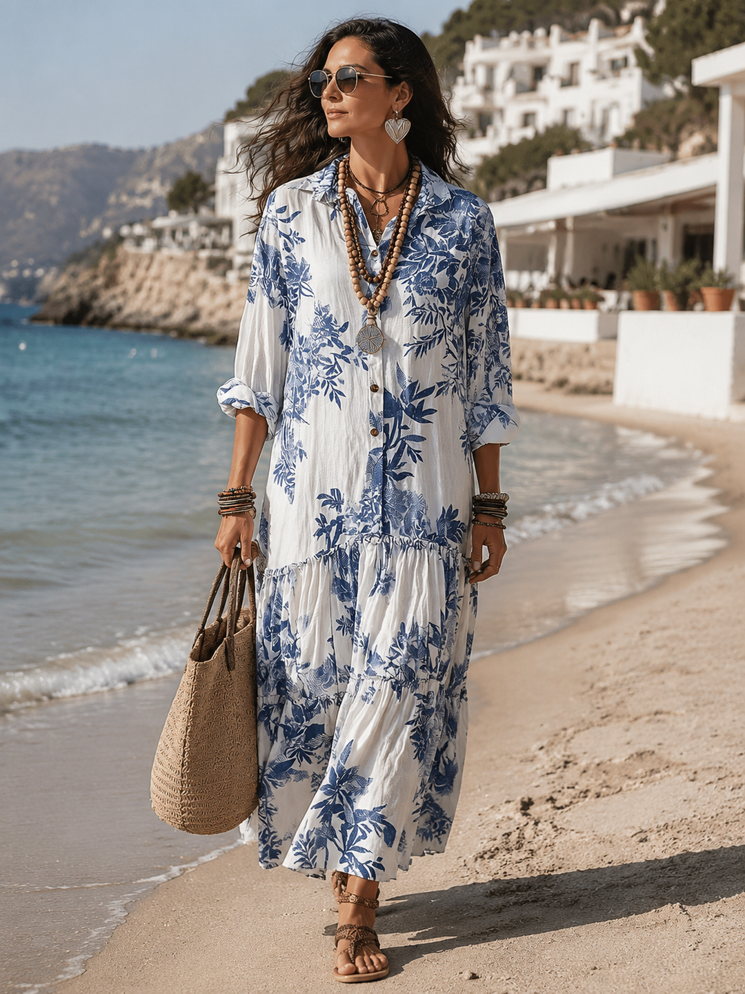 Elina Tummy-Flattering Button Dress