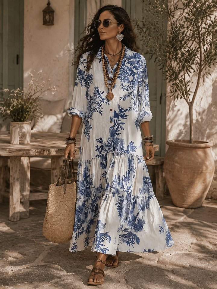 Elina Tummy-Flattering Button Dress