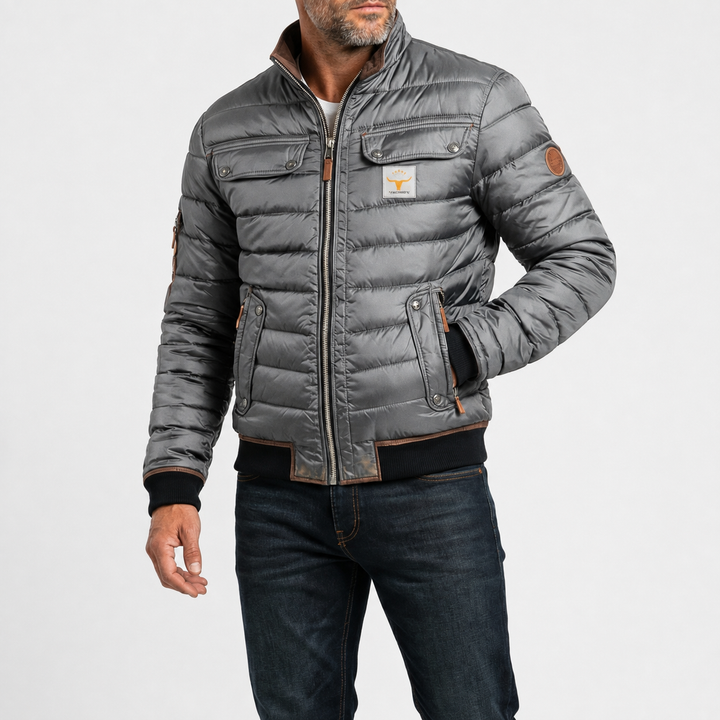 Octave Contrast-Collar Quilted Jacket