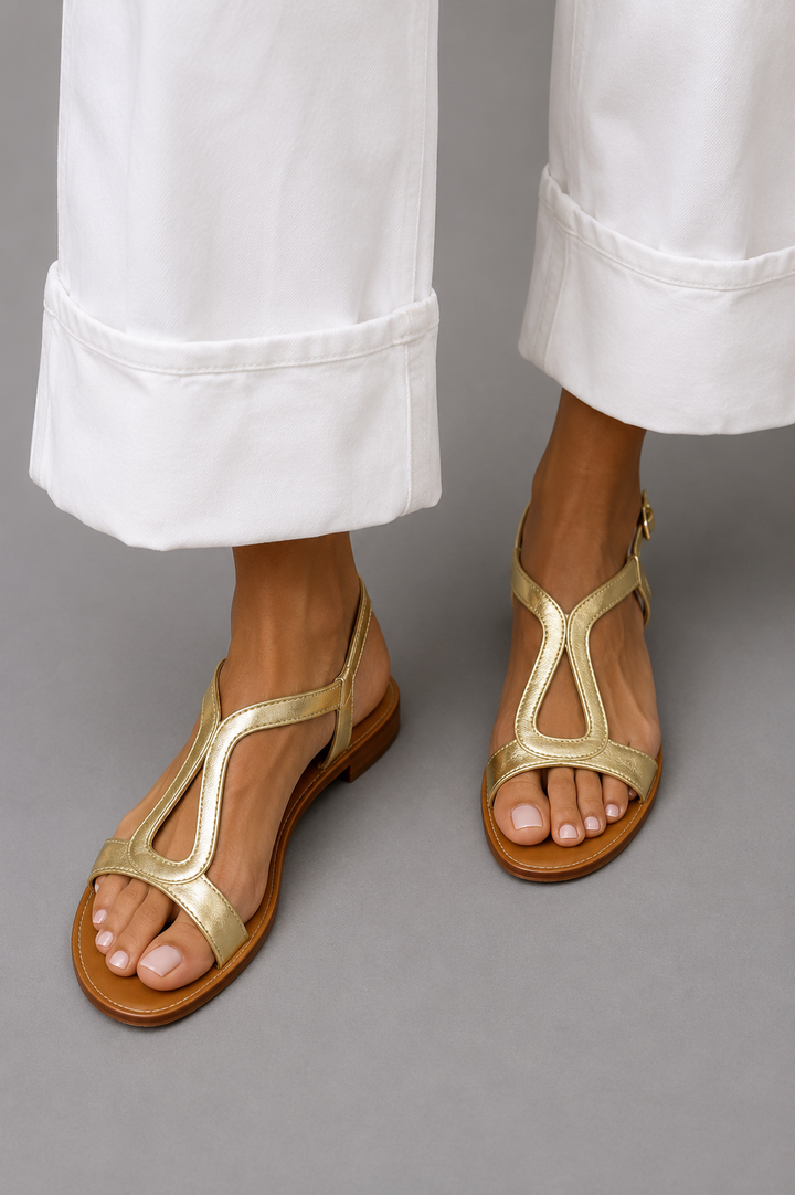 Georgina Golden Summer Sandals