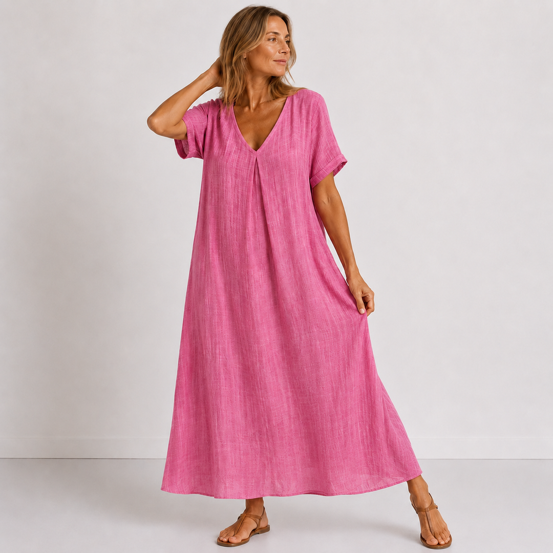 VIOLET FLOWING MAXI DRESS
