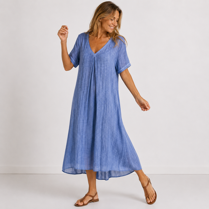 VIOLET FLOWING MAXI DRESS