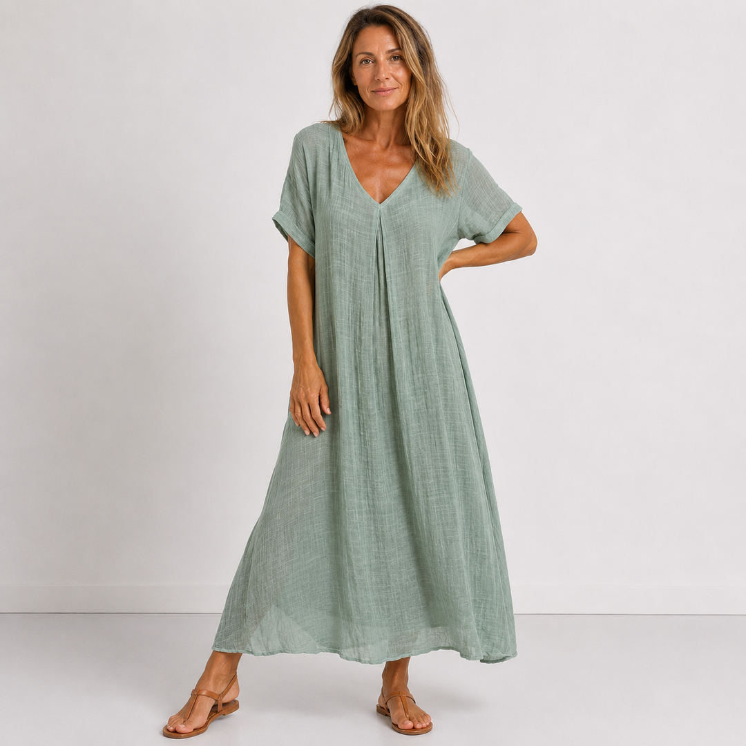 VIOLET FLOWING MAXI DRESS
