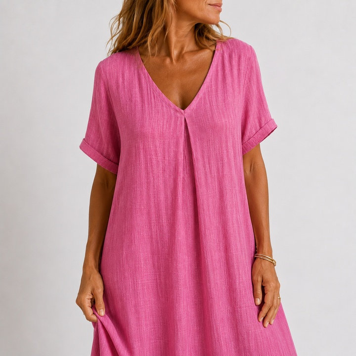 VIOLET FLOWING MAXI DRESS