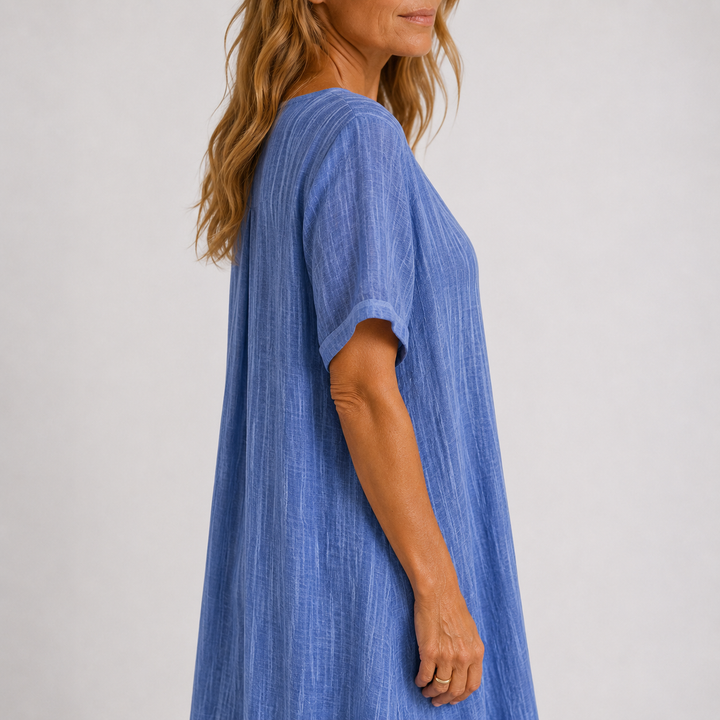 VIOLET FLOWING MAXI DRESS