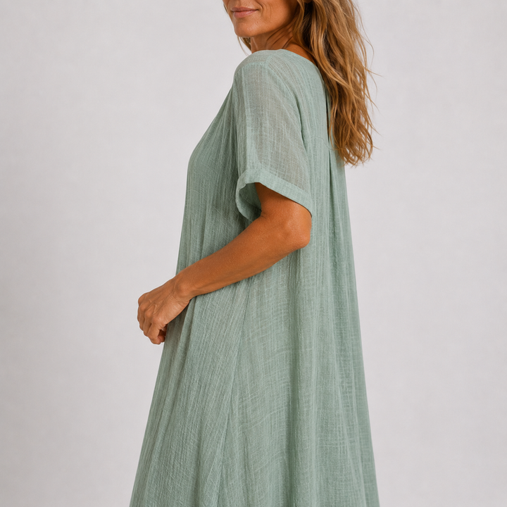 VIOLET FLOWING MAXI DRESS