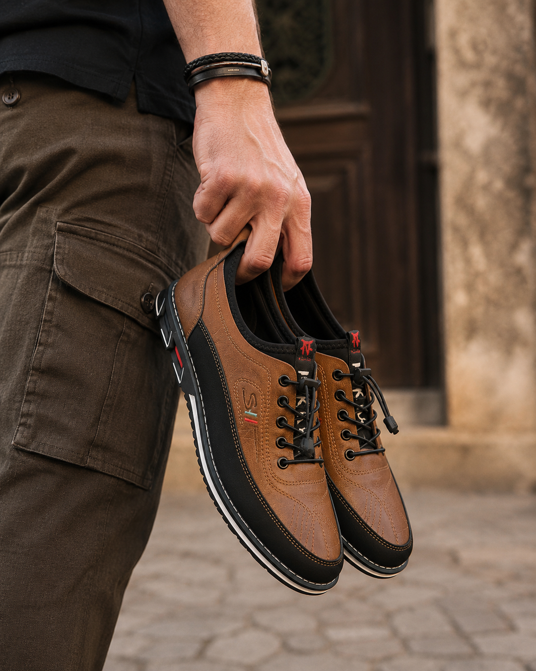 Emilio Comfort Leather Lace-up Shoes