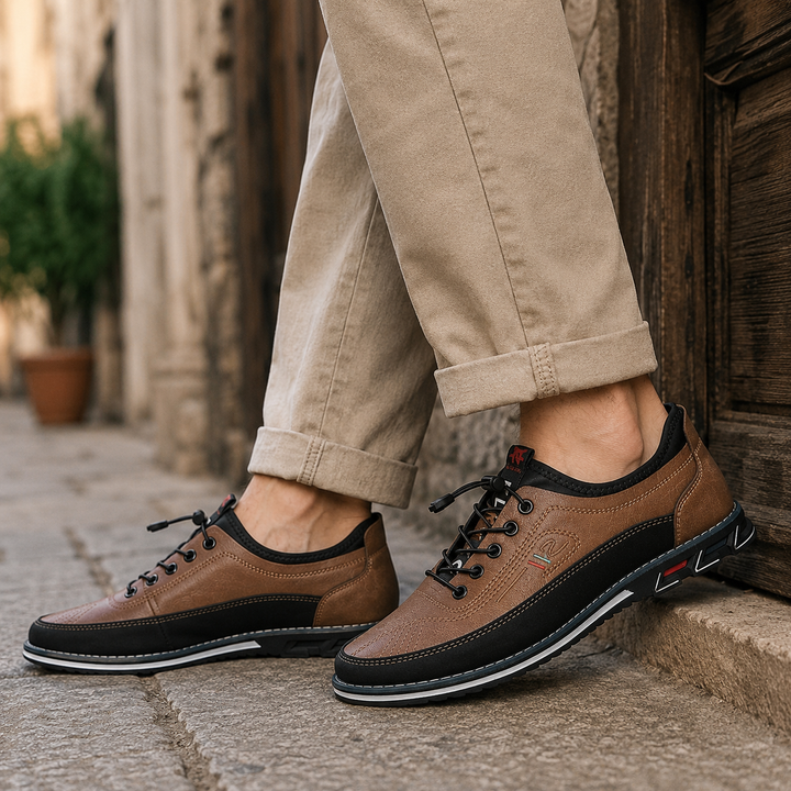 Emilio Comfort Leather Lace-up Shoes