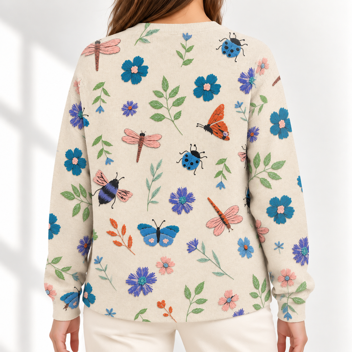 Mabel Botanical-Print Crew-Neck Jumper