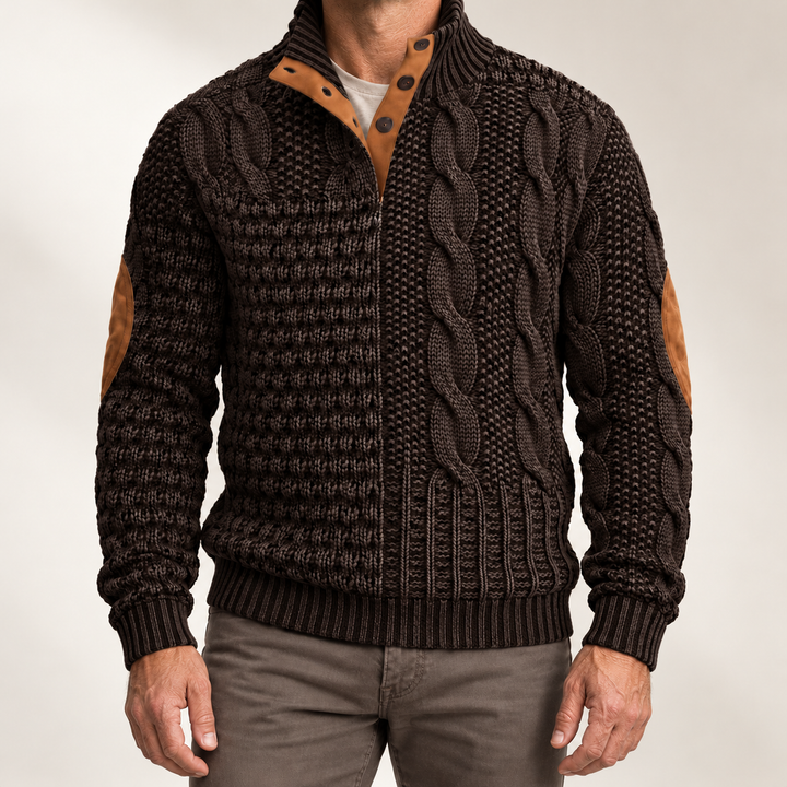 Olivier Textured Cable-Knit Jumper