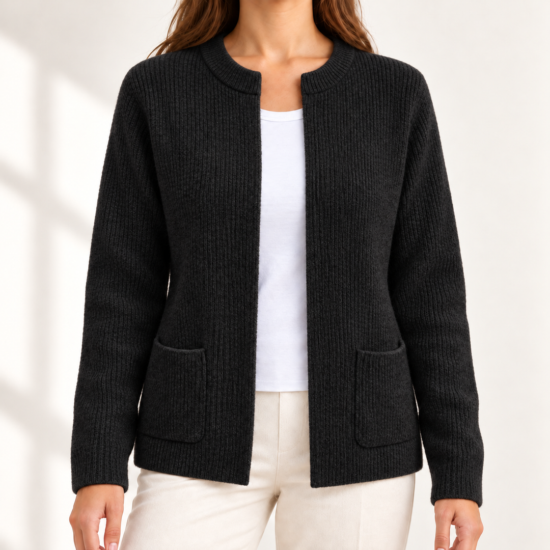 Elodie Cosy Zip-Up Knit Cardigan