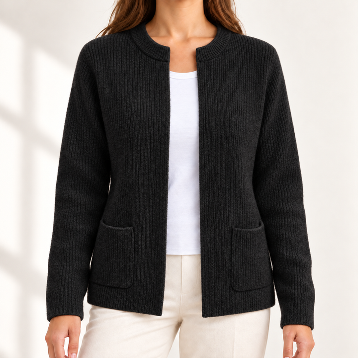 Elodie Cosy Zip-Up Knit Cardigan
