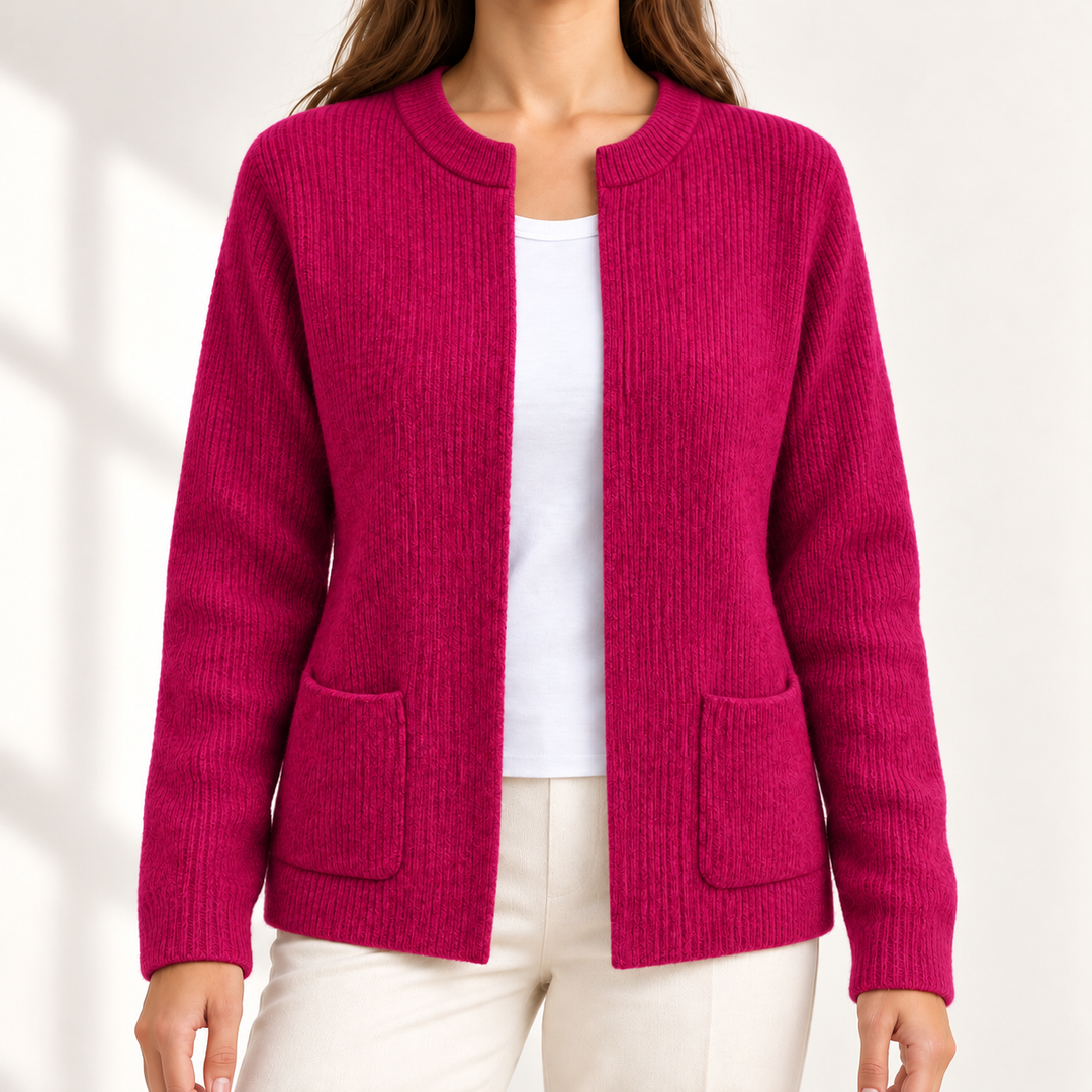 Elodie Cosy Zip-Up Knit Cardigan