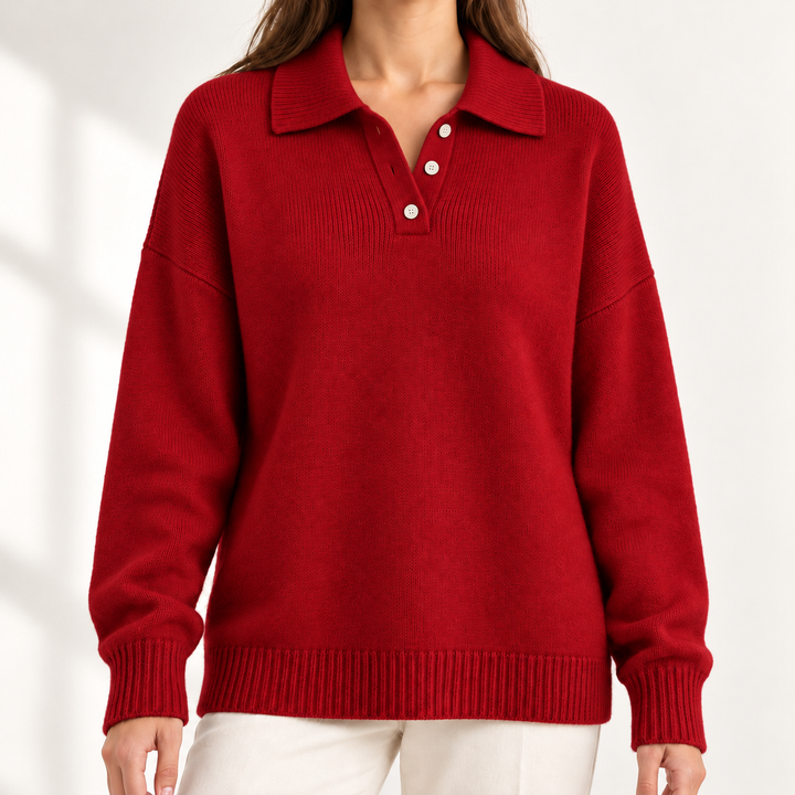 Juliette Elegant Collared Knit Jumper