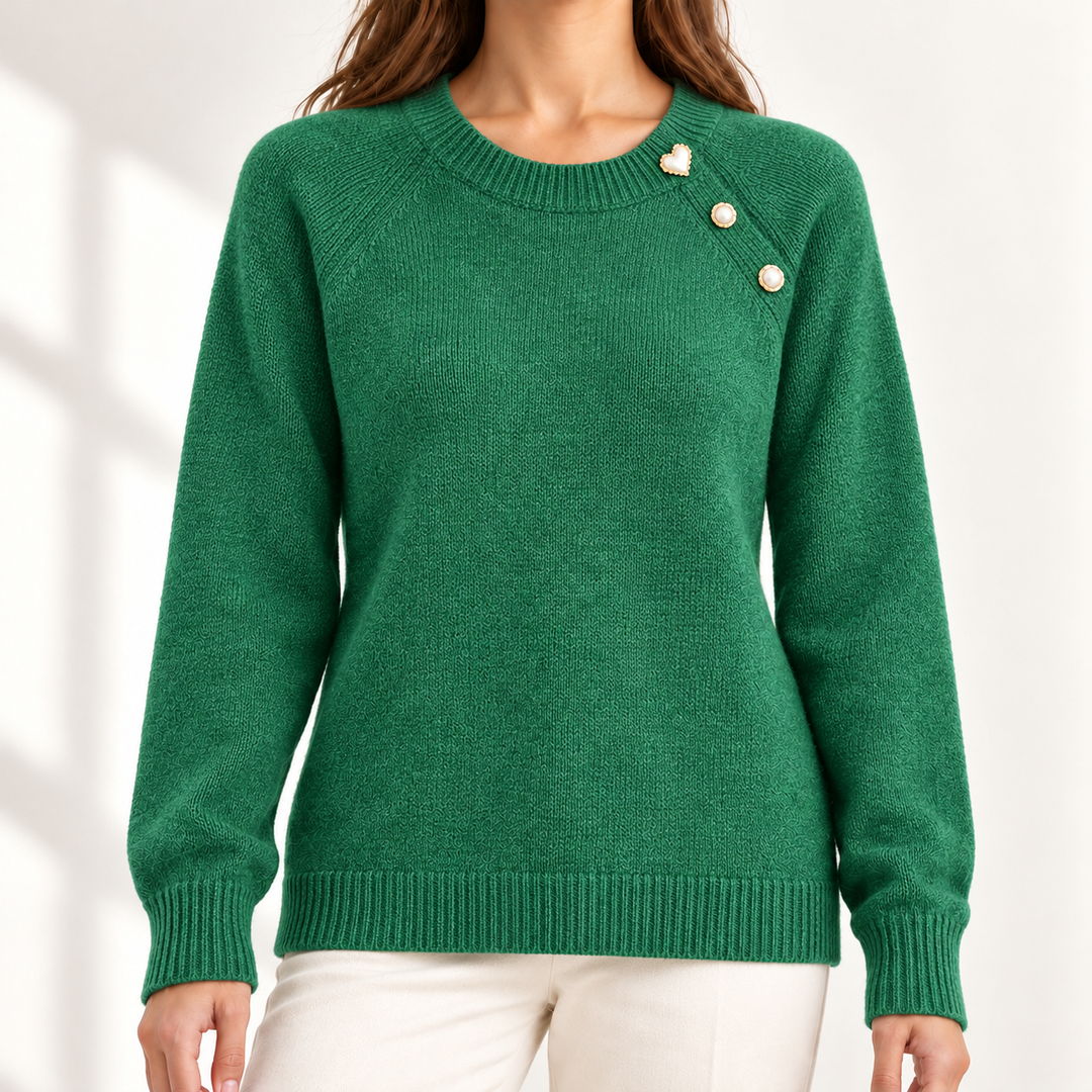Maren Button-Detail Crew-Neck Jumper