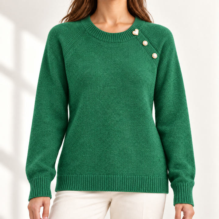 Maren Button-Detail Crew-Neck Jumper