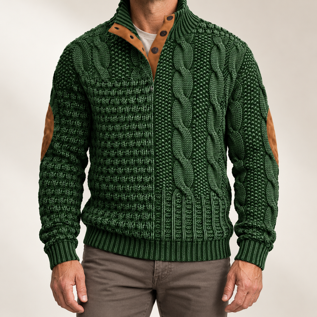 Olivier Textured Cable-Knit Jumper
