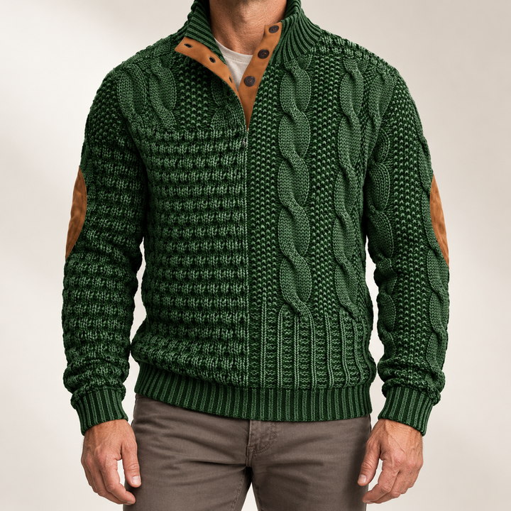 Olivier Textured Cable-Knit Jumper