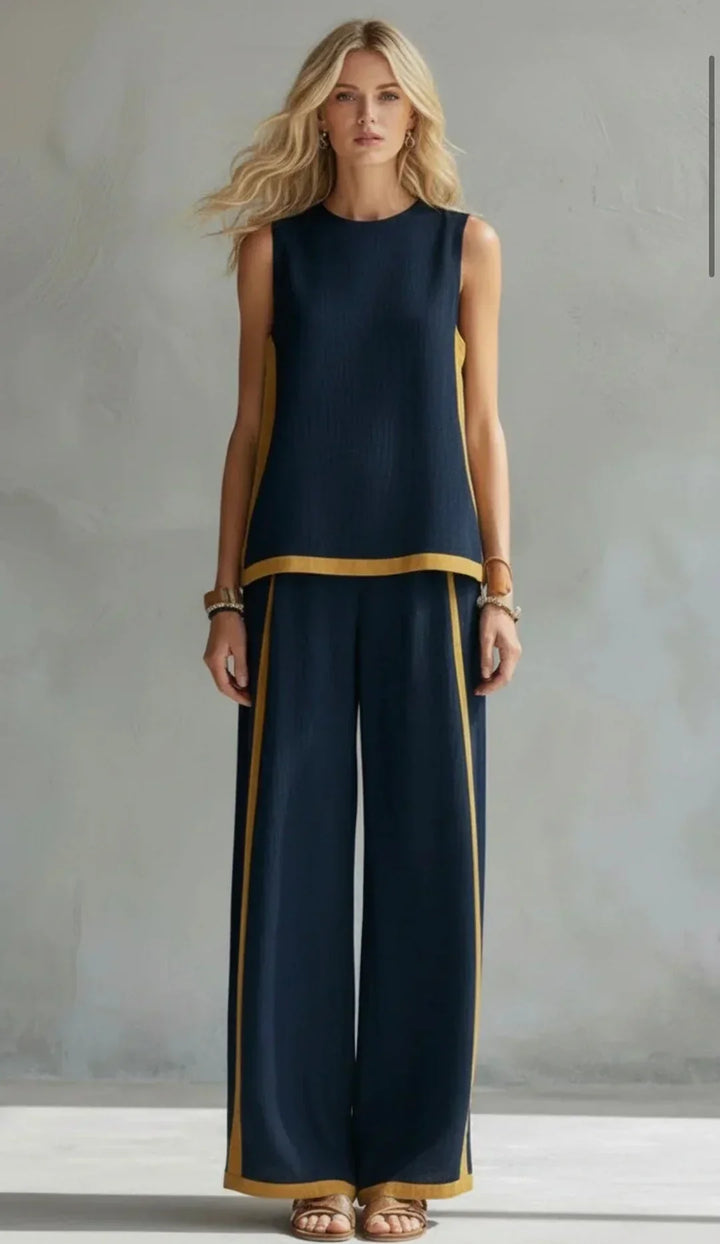 Marguerite | Smart-Casual Waistcoat and Trouser Set with Two-Tone Finish