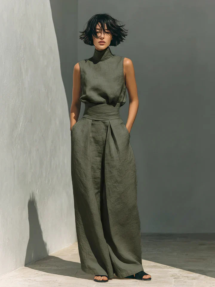 Flor | Cotton-Linen Wide-Leg Set