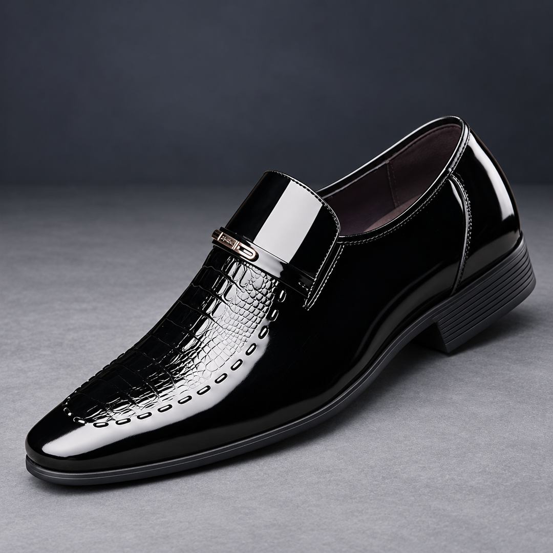 Henry Crocodile-Pattern Oxford Shoes