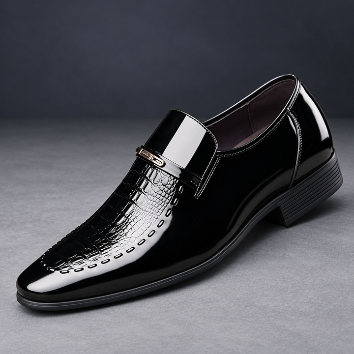 Henry Crocodile-Pattern Oxford Shoes