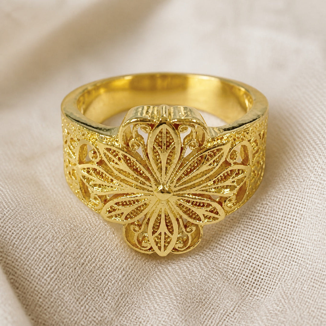 Gold Bloom Statement Ring