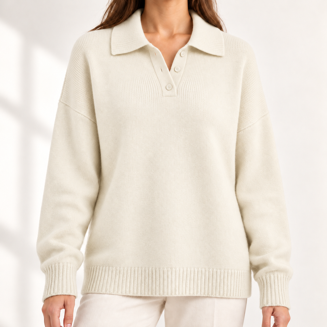 Juliette Elegant Collared Knit Jumper