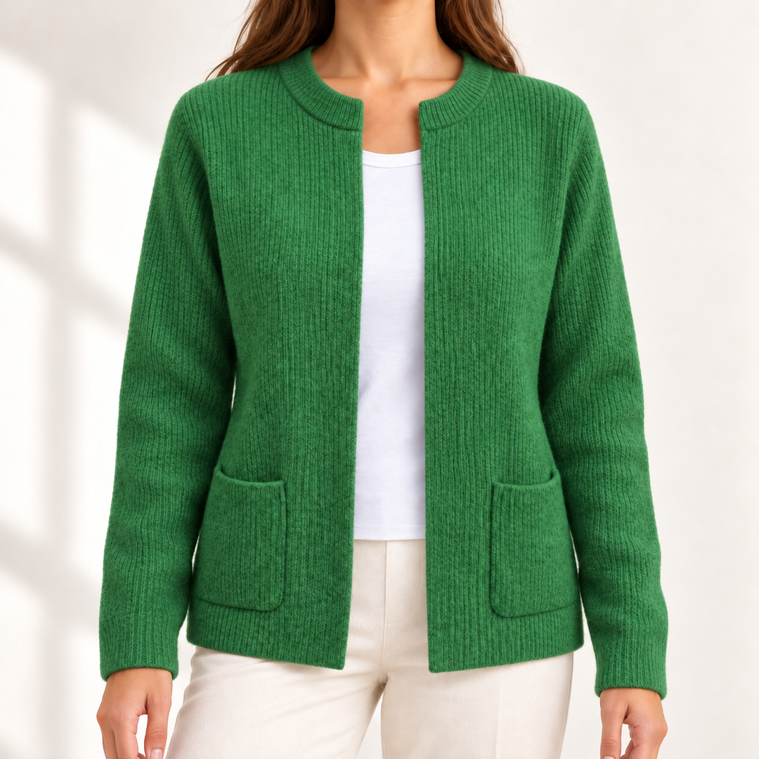 Elodie Cosy Zip-Up Knit Cardigan