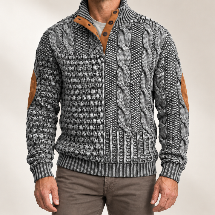 Olivier Textured Cable-Knit Jumper