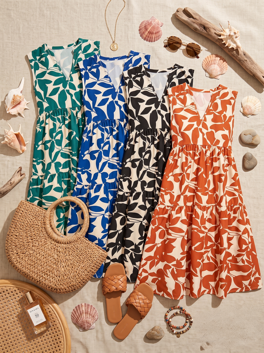Hermien Beautiful Floral Midi Dress