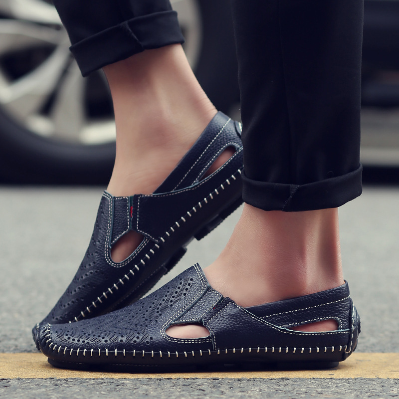 HAYDEN WOVEN LEATHER SANDALS