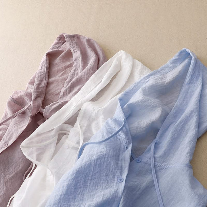 VICTORIA LINEN HOODIE
