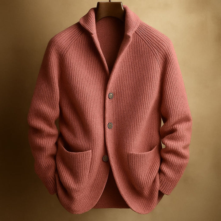 Valentin Ribbed Wool-Blend Cardigan