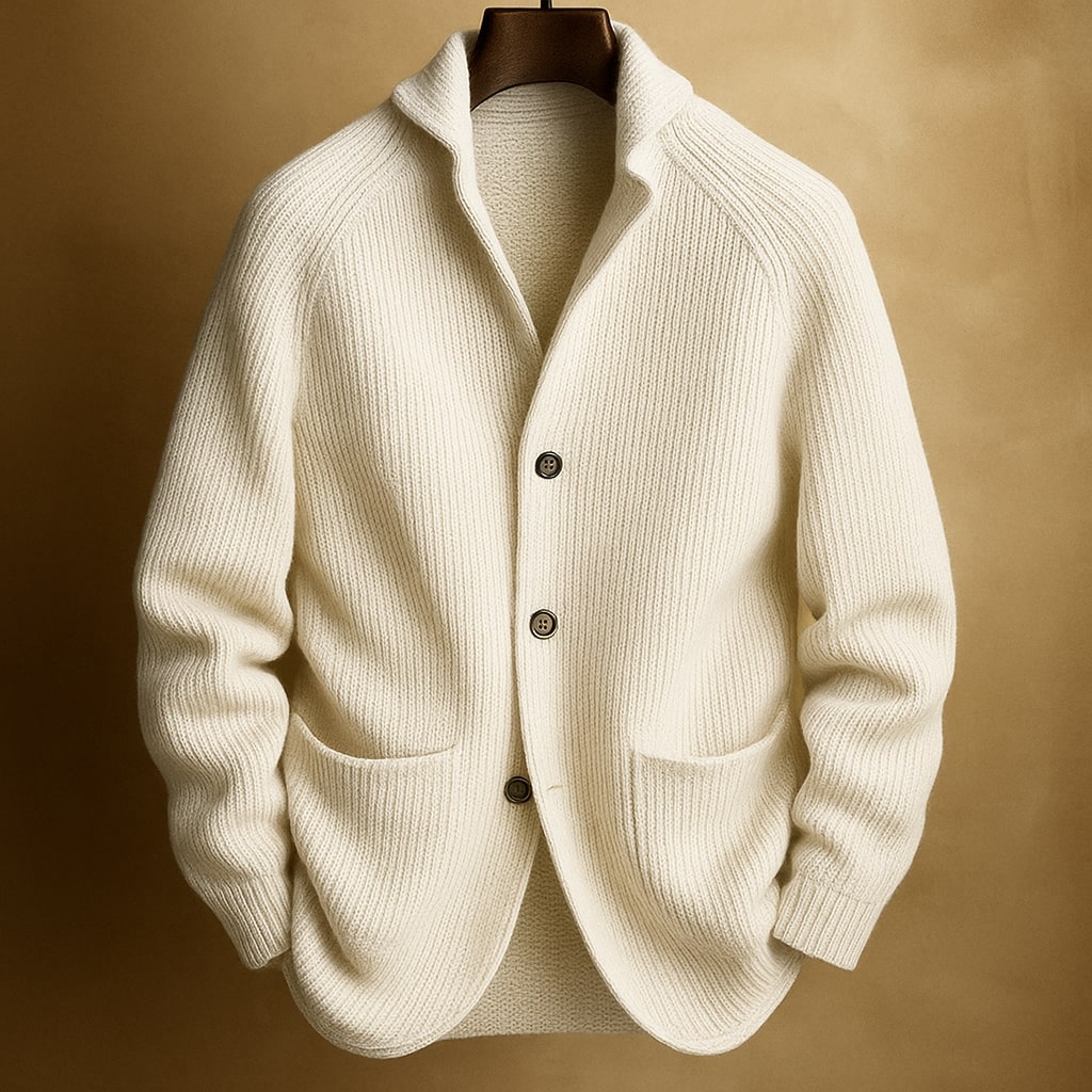 Valentin Ribbed Wool-Blend Cardigan