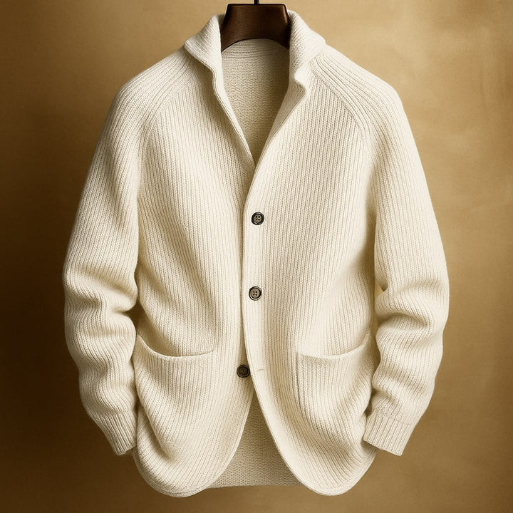 Valentin Ribbed Wool-Blend Cardigan