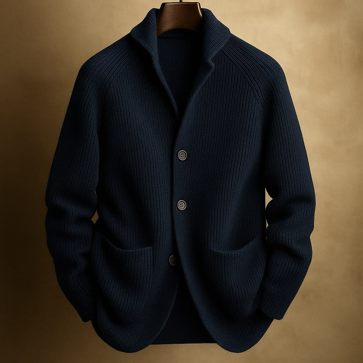 Valentin Ribbed Wool-Blend Cardigan