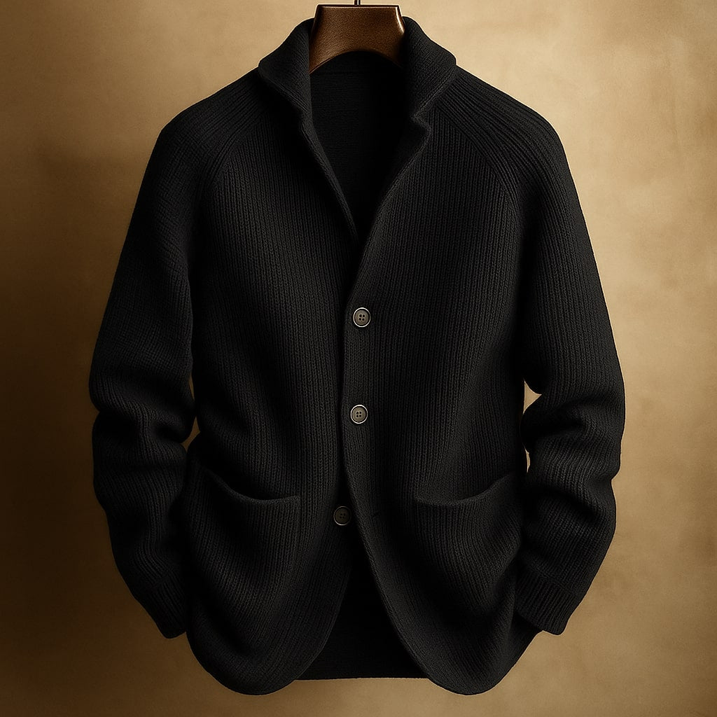 Valentin Ribbed Wool-Blend Cardigan