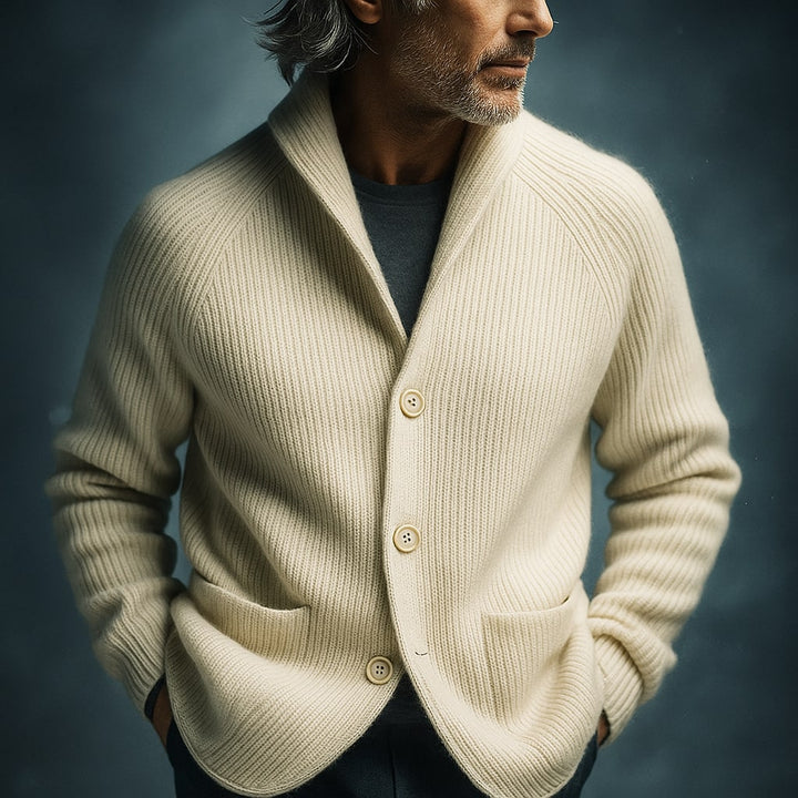 Valentin Ribbed Wool-Blend Cardigan