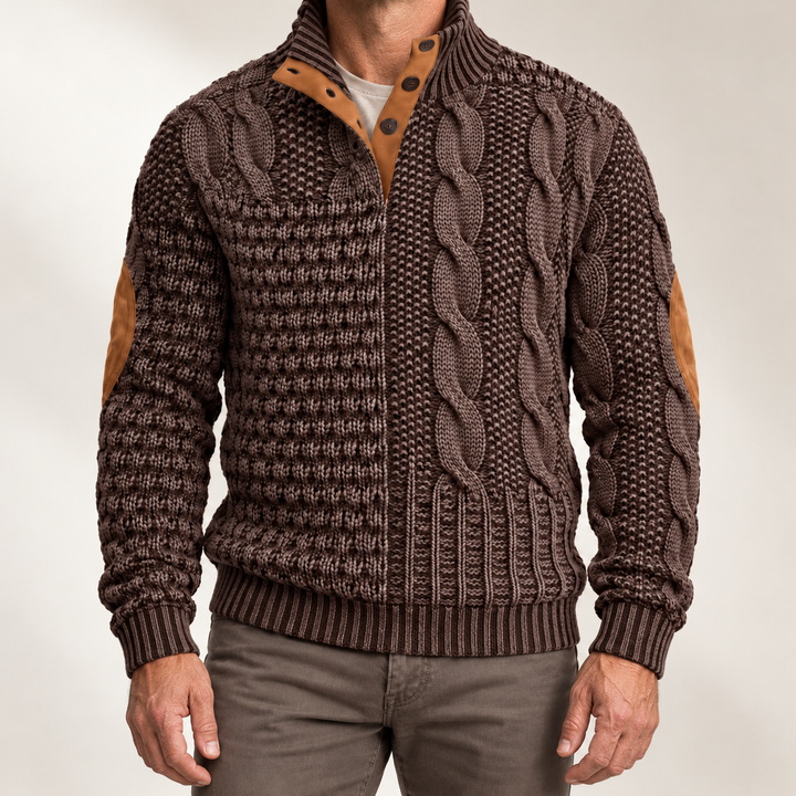 Olivier Textured Cable-Knit Jumper
