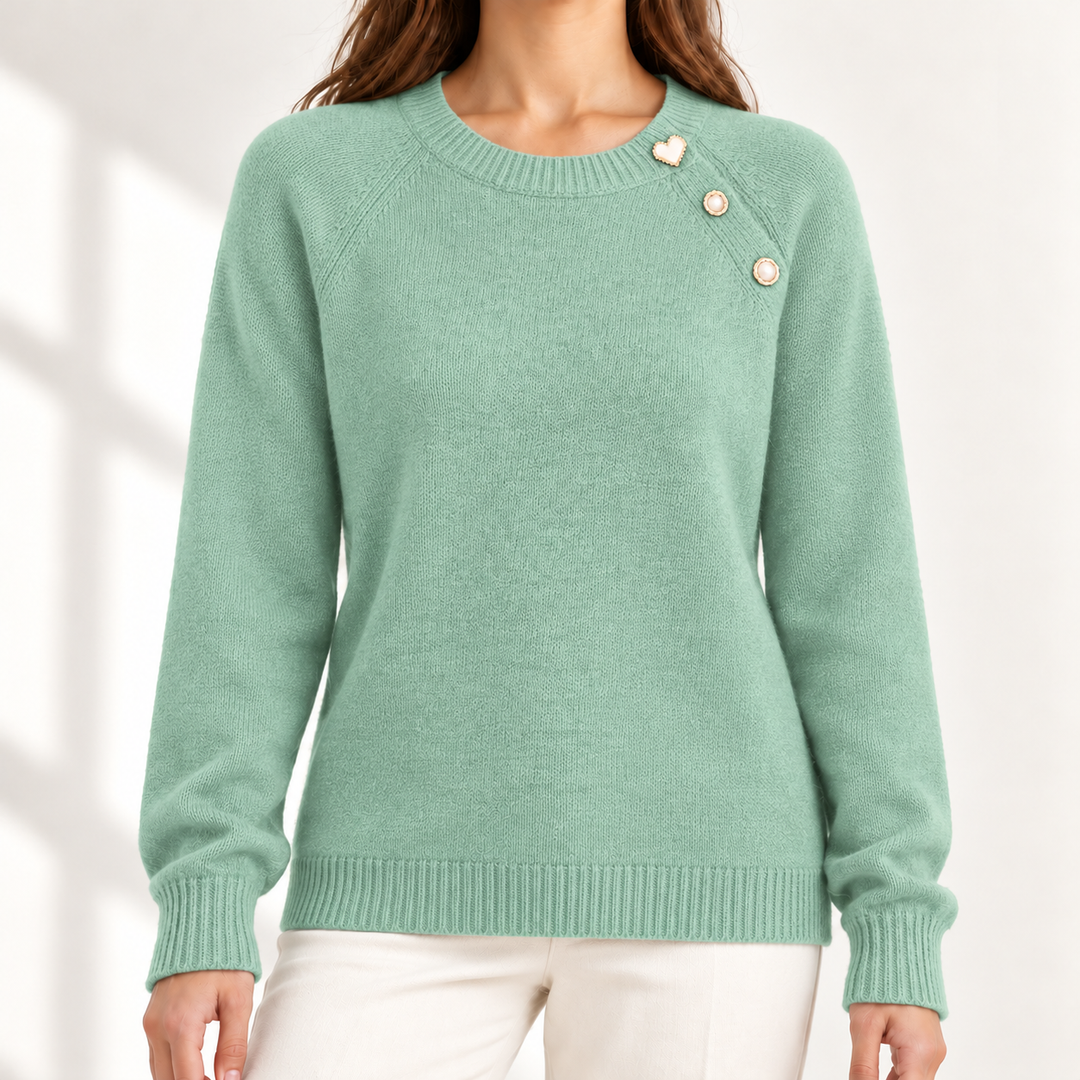 Maren Button-Detail Crew-Neck Jumper