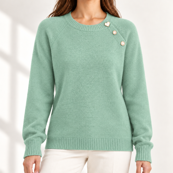 Maren Button-Detail Crew-Neck Jumper