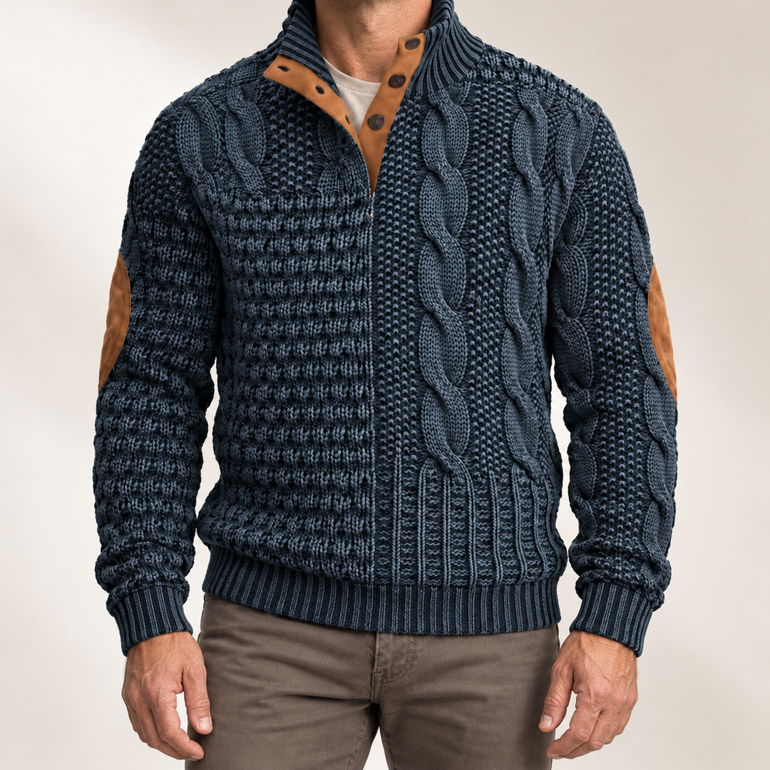 Olivier Textured Cable-Knit Jumper