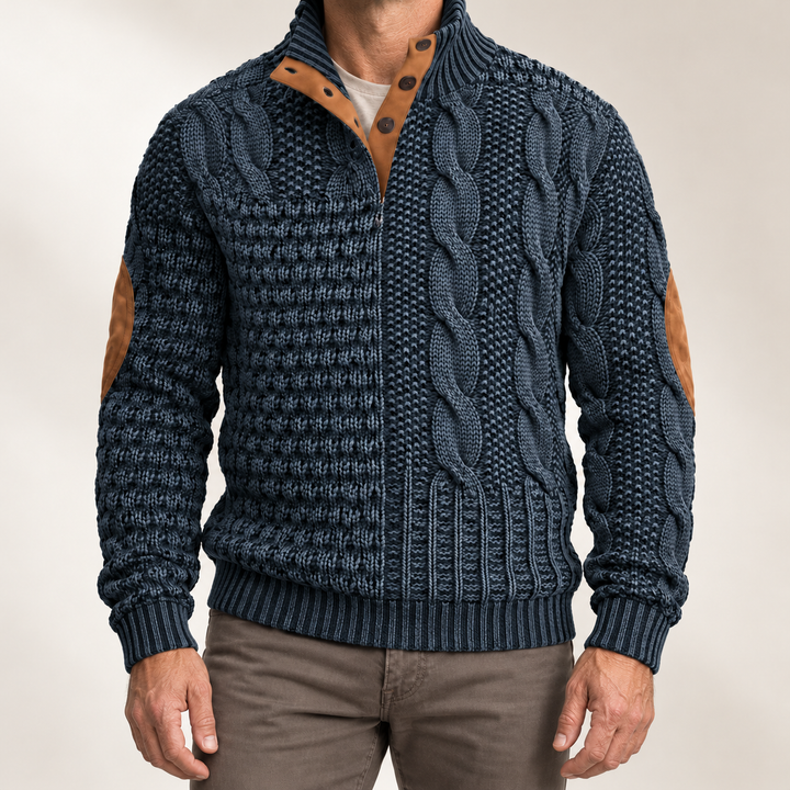 Olivier Textured Cable-Knit Jumper