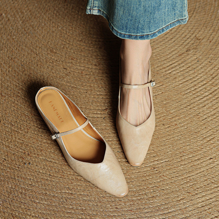 Genuine Leather Mules by Roseworth London