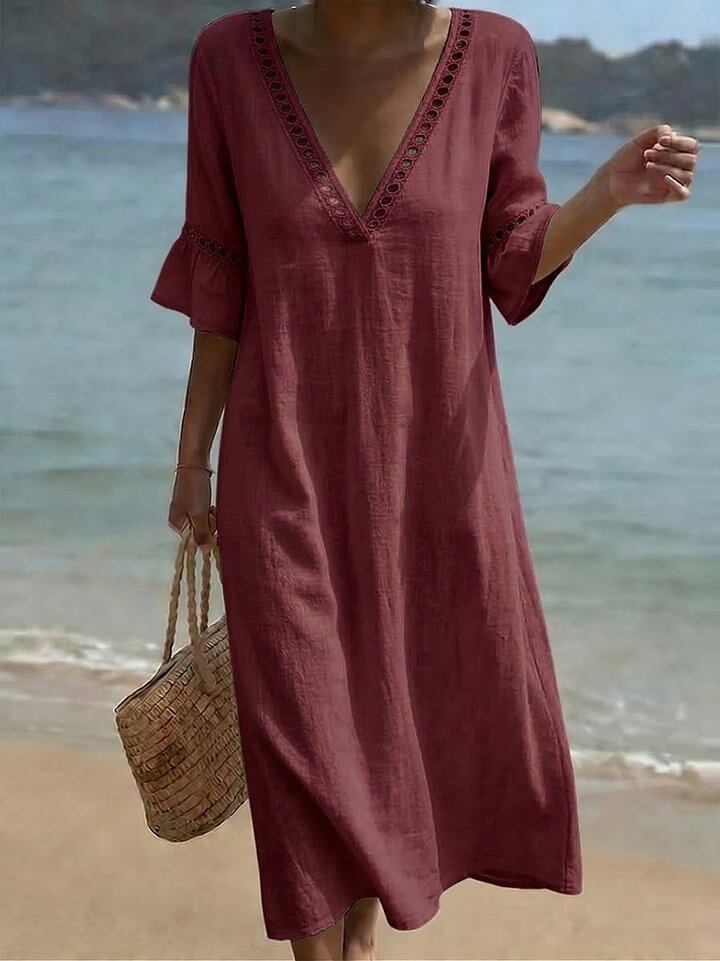 Olivia Boho maxi dress with lace