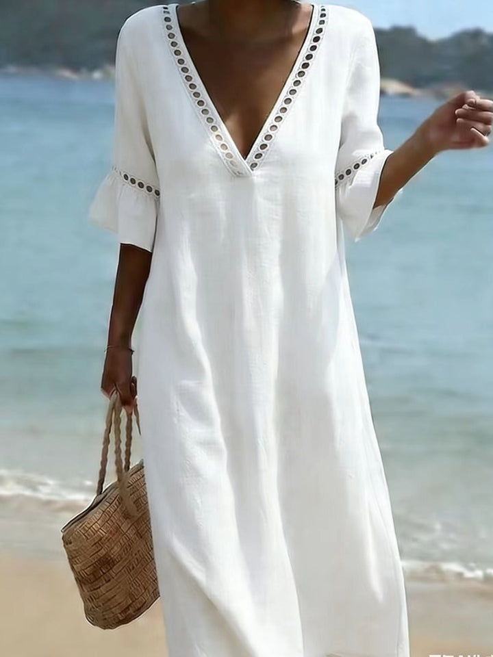 Olivia Boho maxi dress with lace