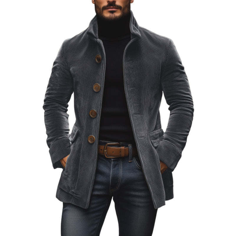 Marco High-Collar Corduroy Jacket