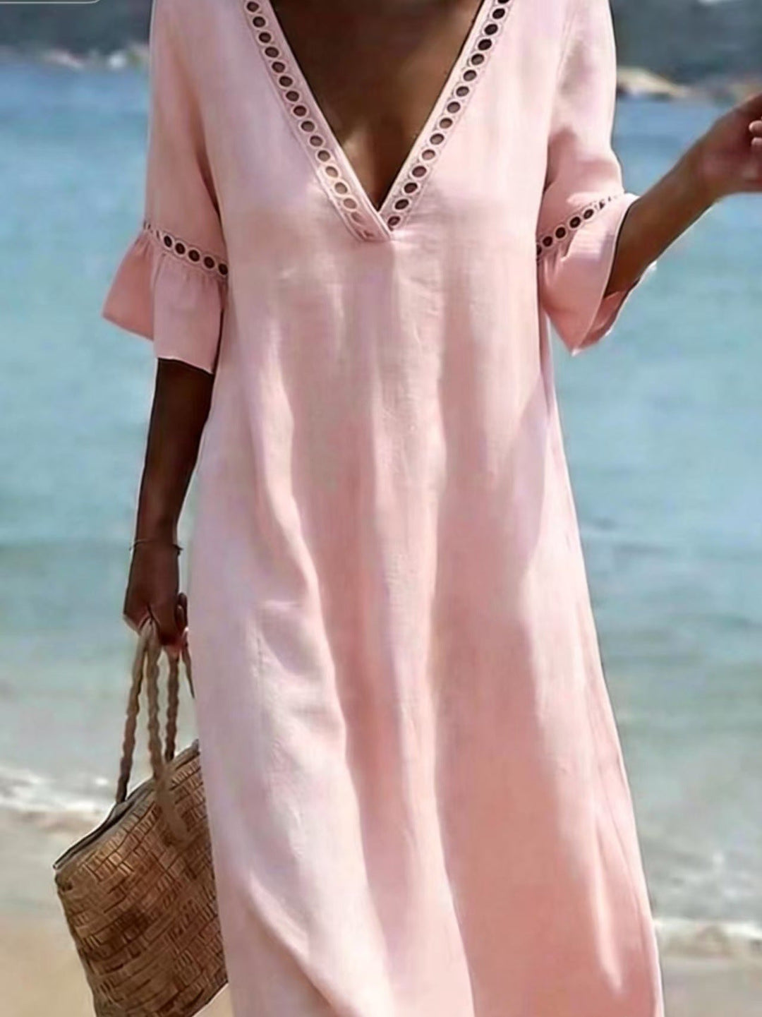 Olivia Boho maxi dress with lace